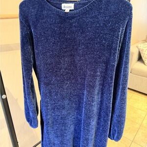 &merci Women's Long Sleeve Blue Dress